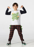 Some Noise Ekose Pantolon + T-shirt Takım - Casabony Kids