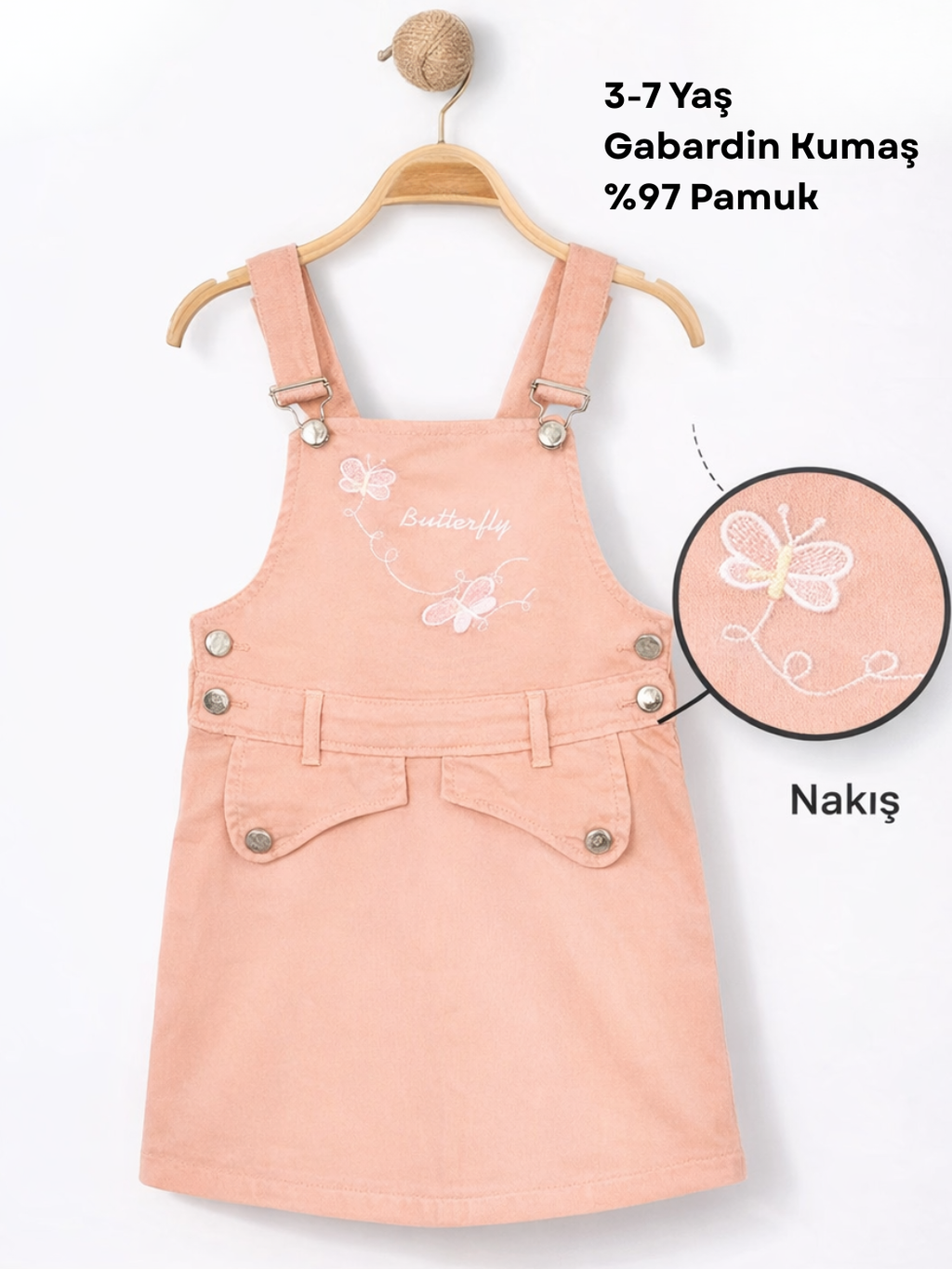 Somon Gabardin Kız Çocuk Tulum - Casabony Kids