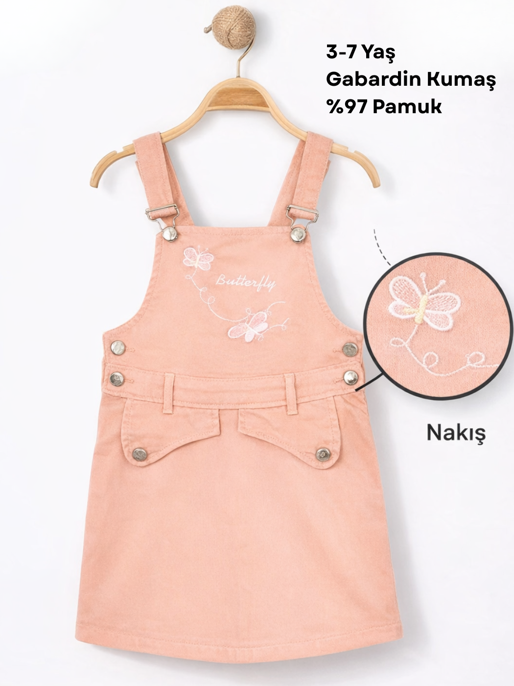 Somon Gabardin Kız Çocuk Tulum - Casabony Kids
