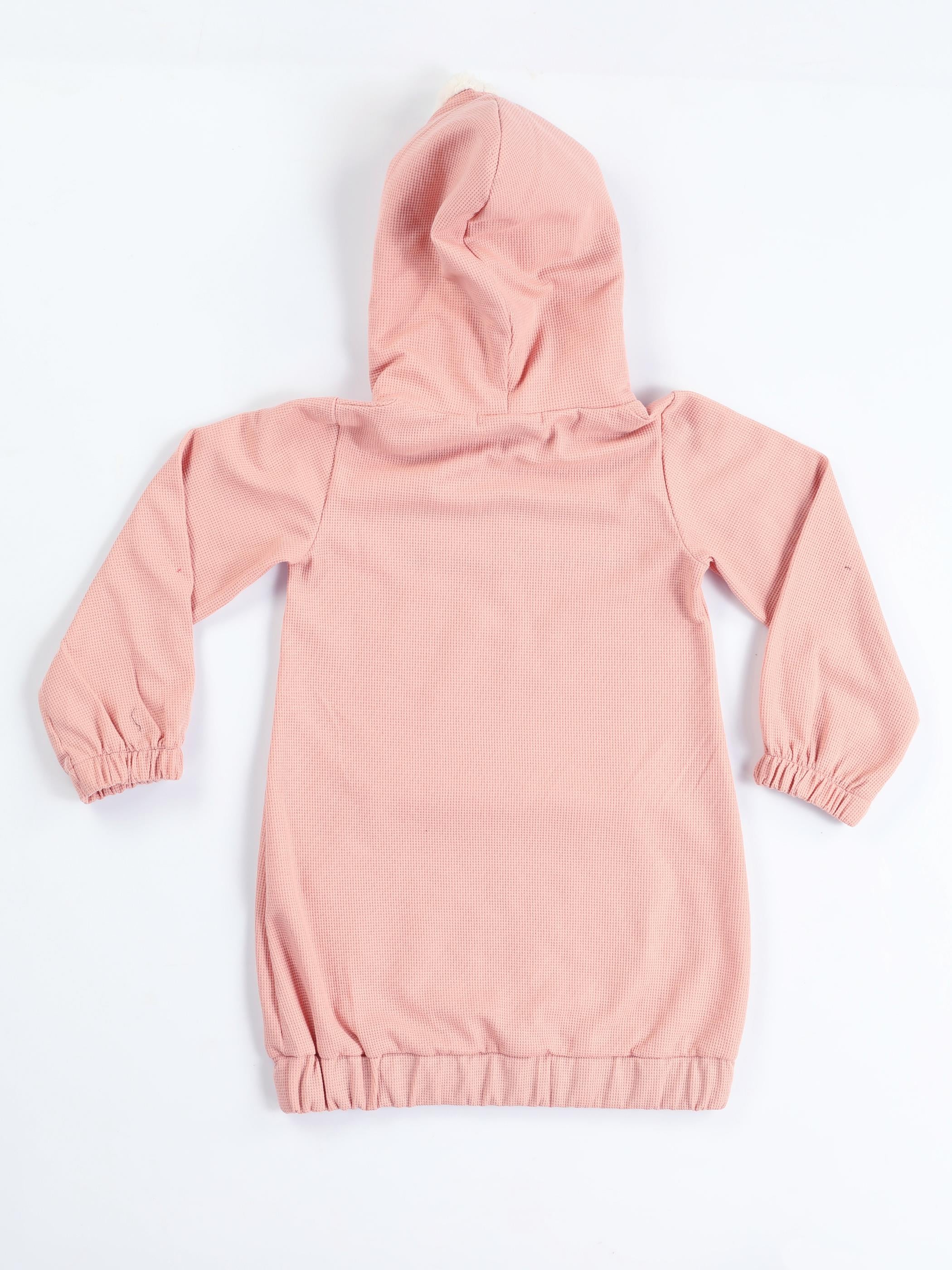 Somon Yumoş Prenses Hoodie Elbise - Casabony Kids