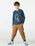 Space Baskılı Erkek Çocuk Pantolon Takım - Casabony Kids