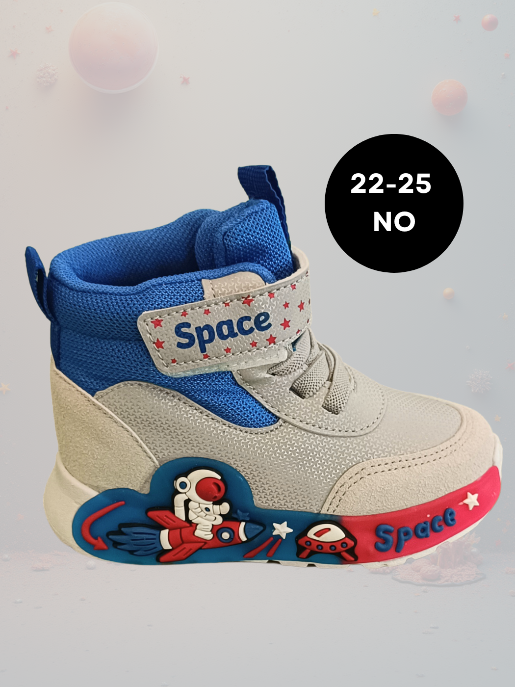 Space Mavi Erkek Bebe-Çocuk Sneakers - Casabony Kids