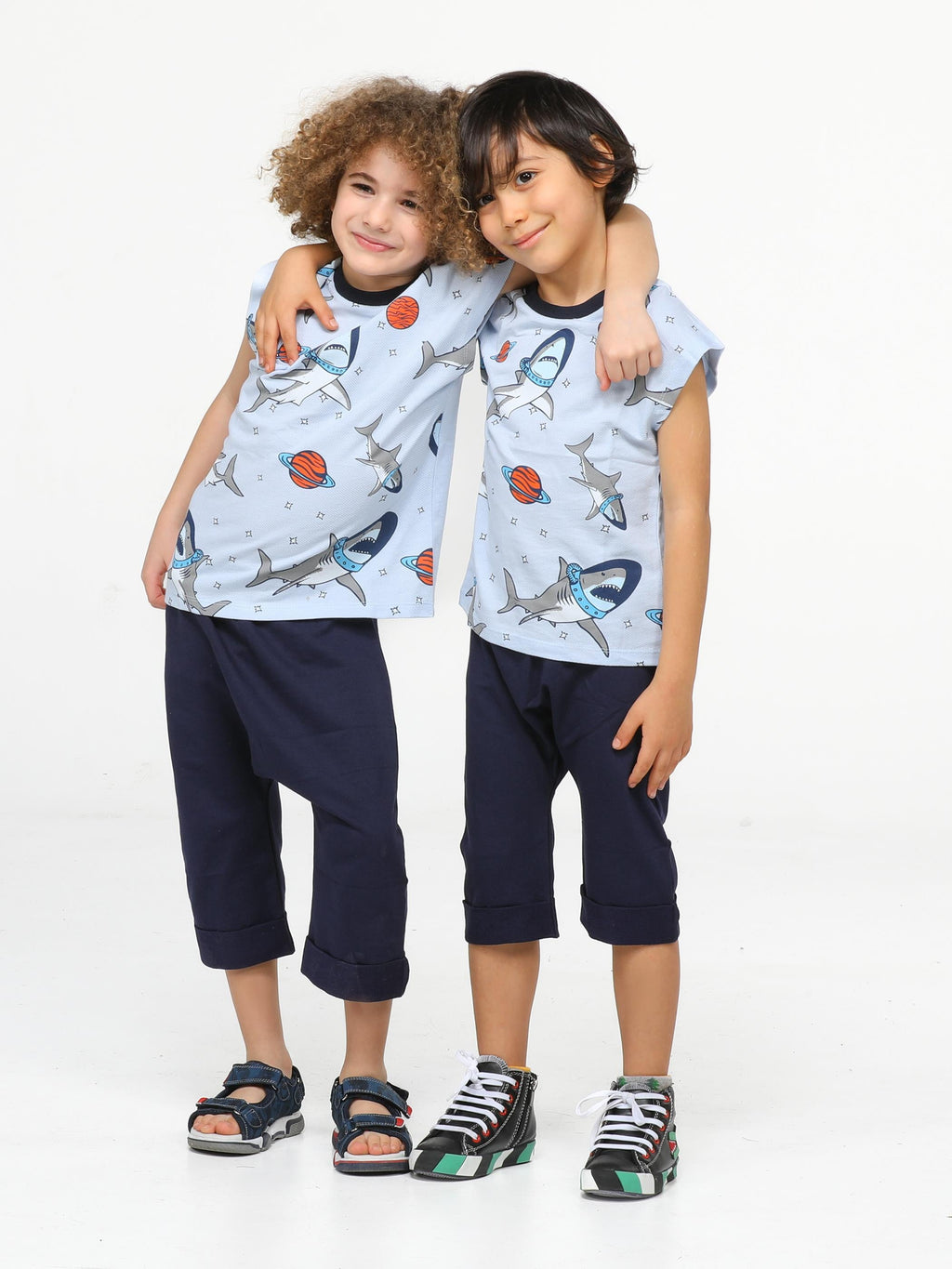 Space Shark Erkek Çocuk Kapri Takım - Casabony Kids