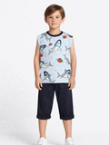 Space Shark Erkek Çocuk Kapri Takım - Casabony Kids
