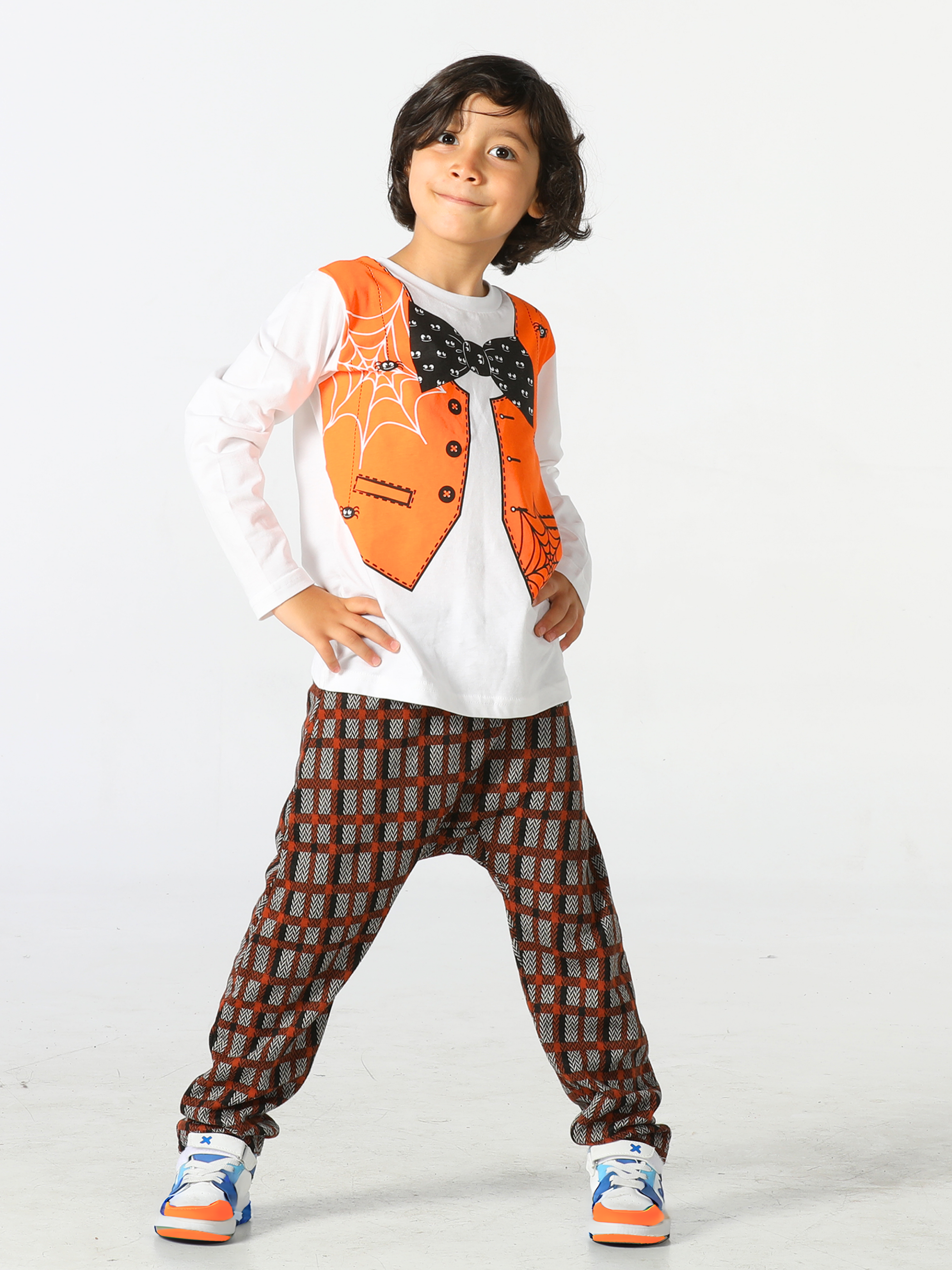 Spider Yelek Baskılı Pantolon + T-shirt Takım - Casabony Kids