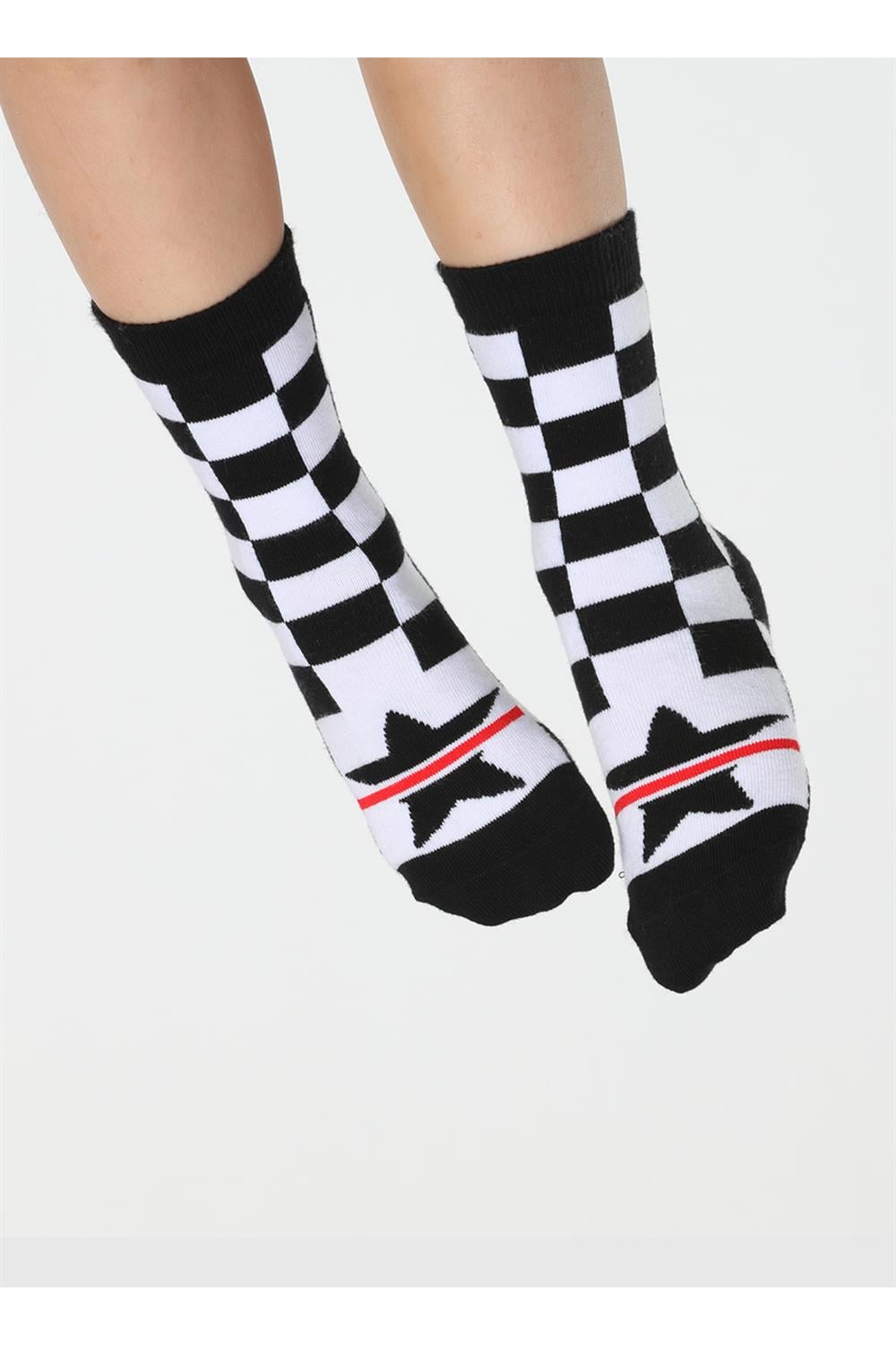 Star Dama Desenli Unisex Çocuk Çorap - Casabony Kids