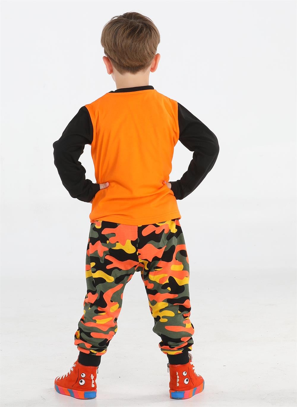 Star Kamuflaj Baggy Pantolon + T-shirt Takım - Casabony Kids
