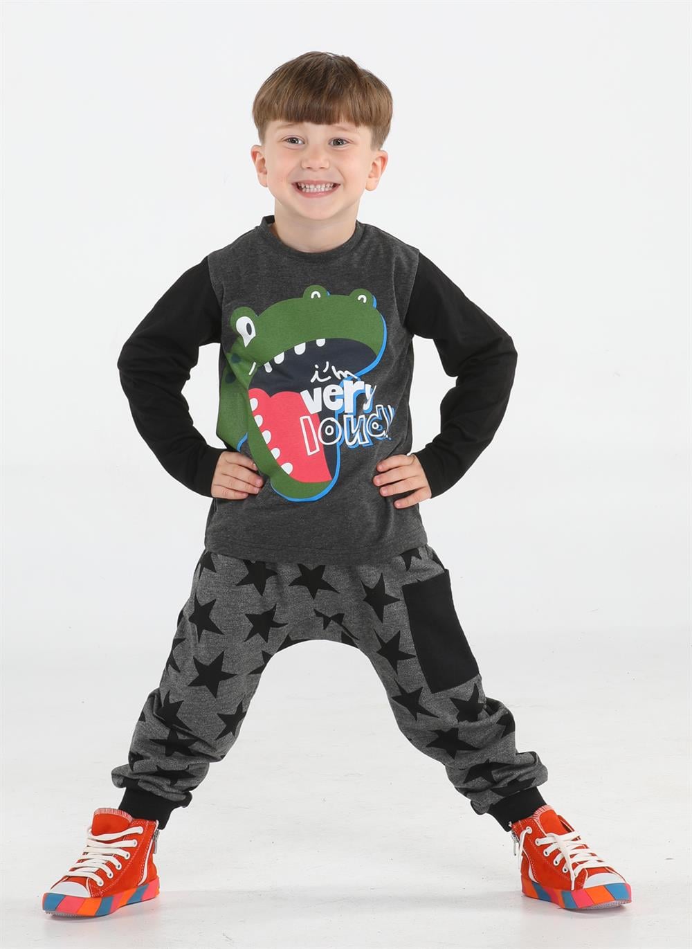 Star Muzip Dino Erkek Çocuk Pantolon Takım - Casabony Kids