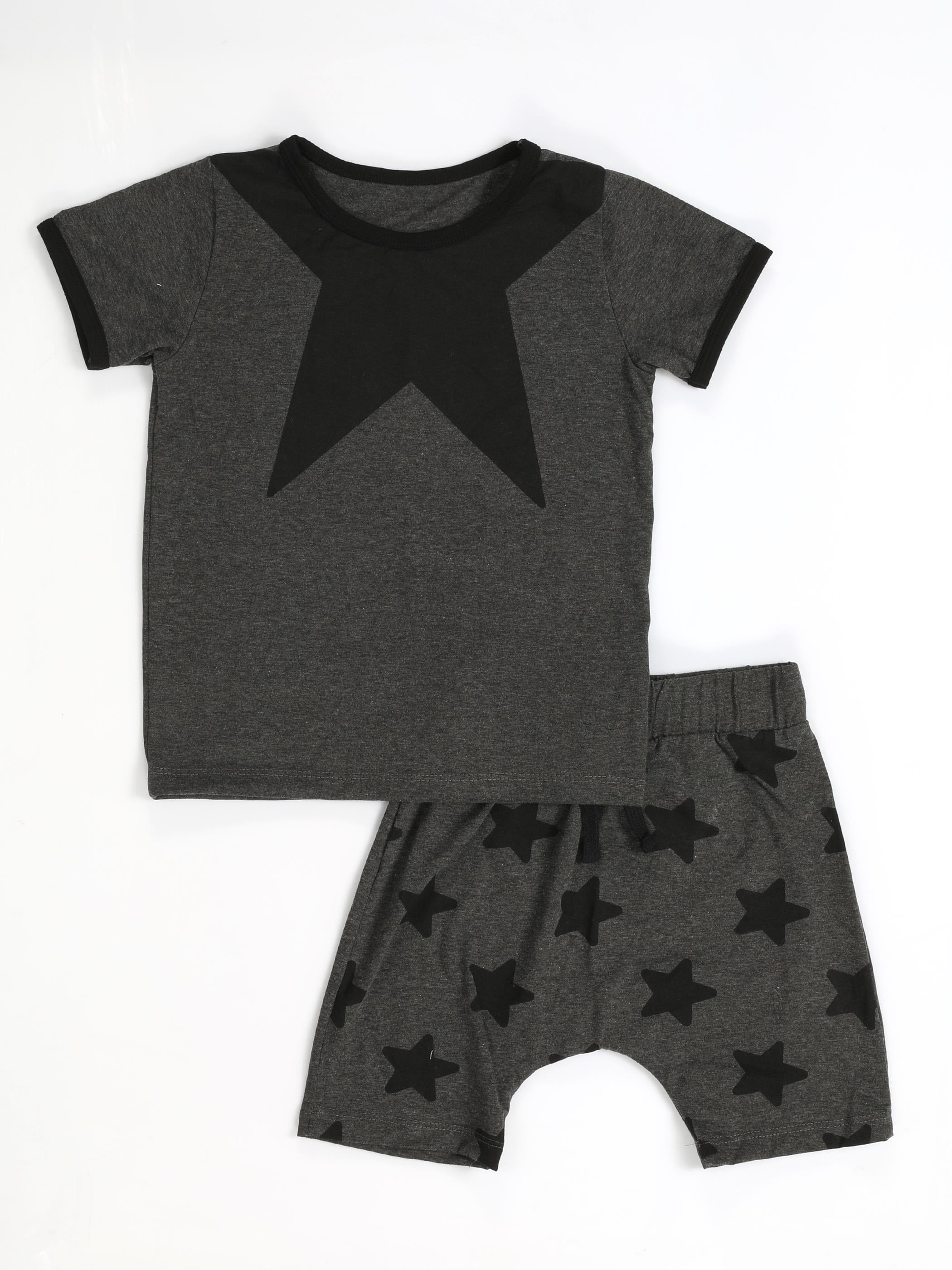 Star Neck Erkek Çocuk Şort Takım - Casabony Kids