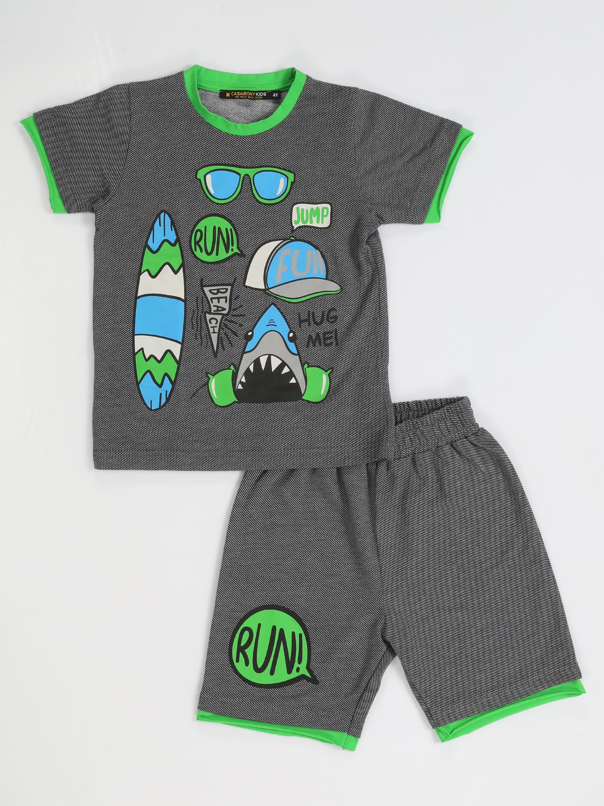 Summer Run Erkek Çocuk Şort Takım - Casabony Kids