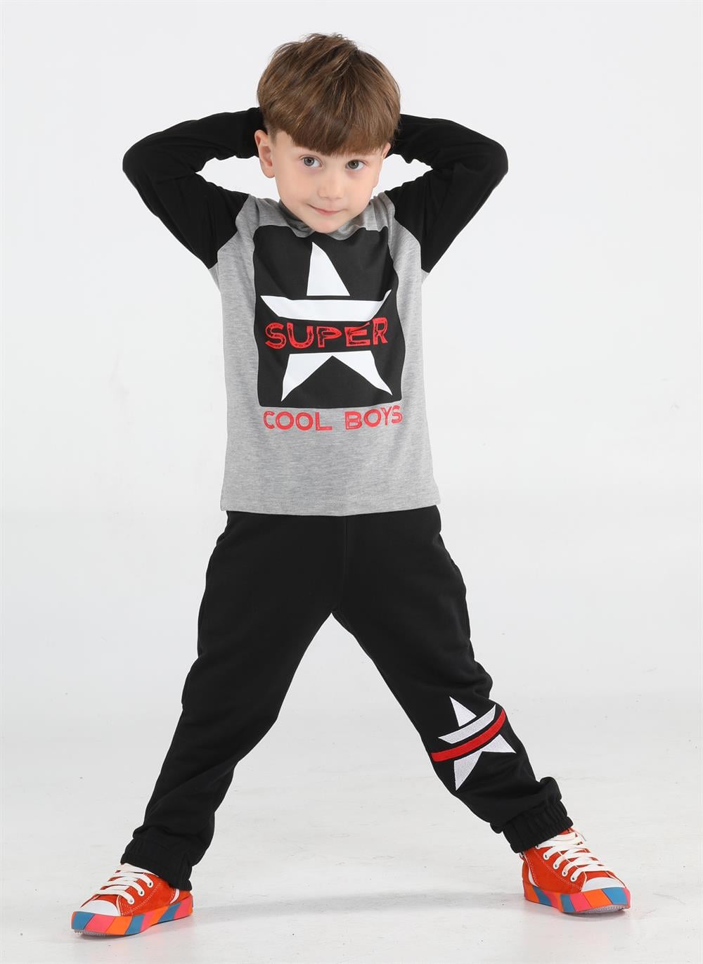Super Star Erkek Çocuk Jogger + T-shirt Takım - Casabony Kids