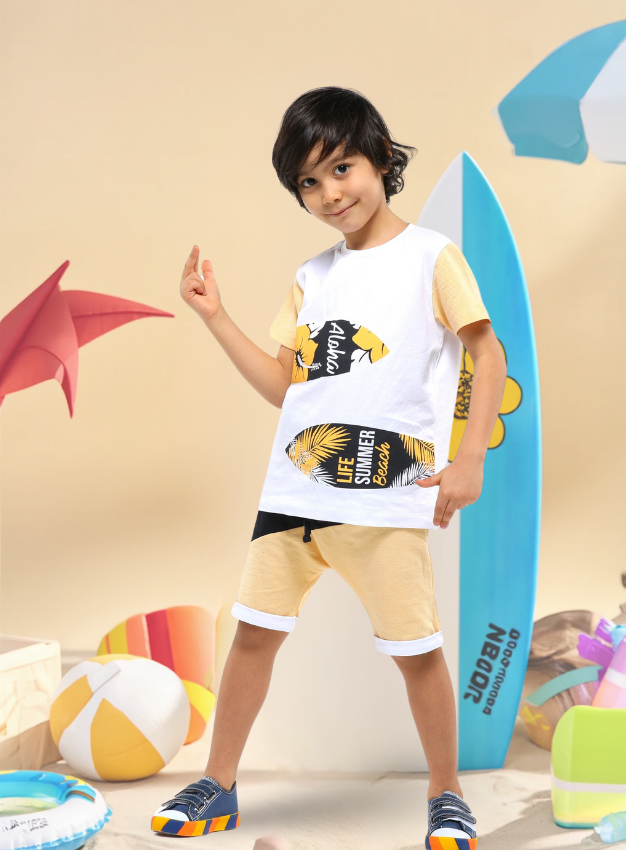 Surfer Baggy Erkek Çocuk Şort Takım - Casabony Kids