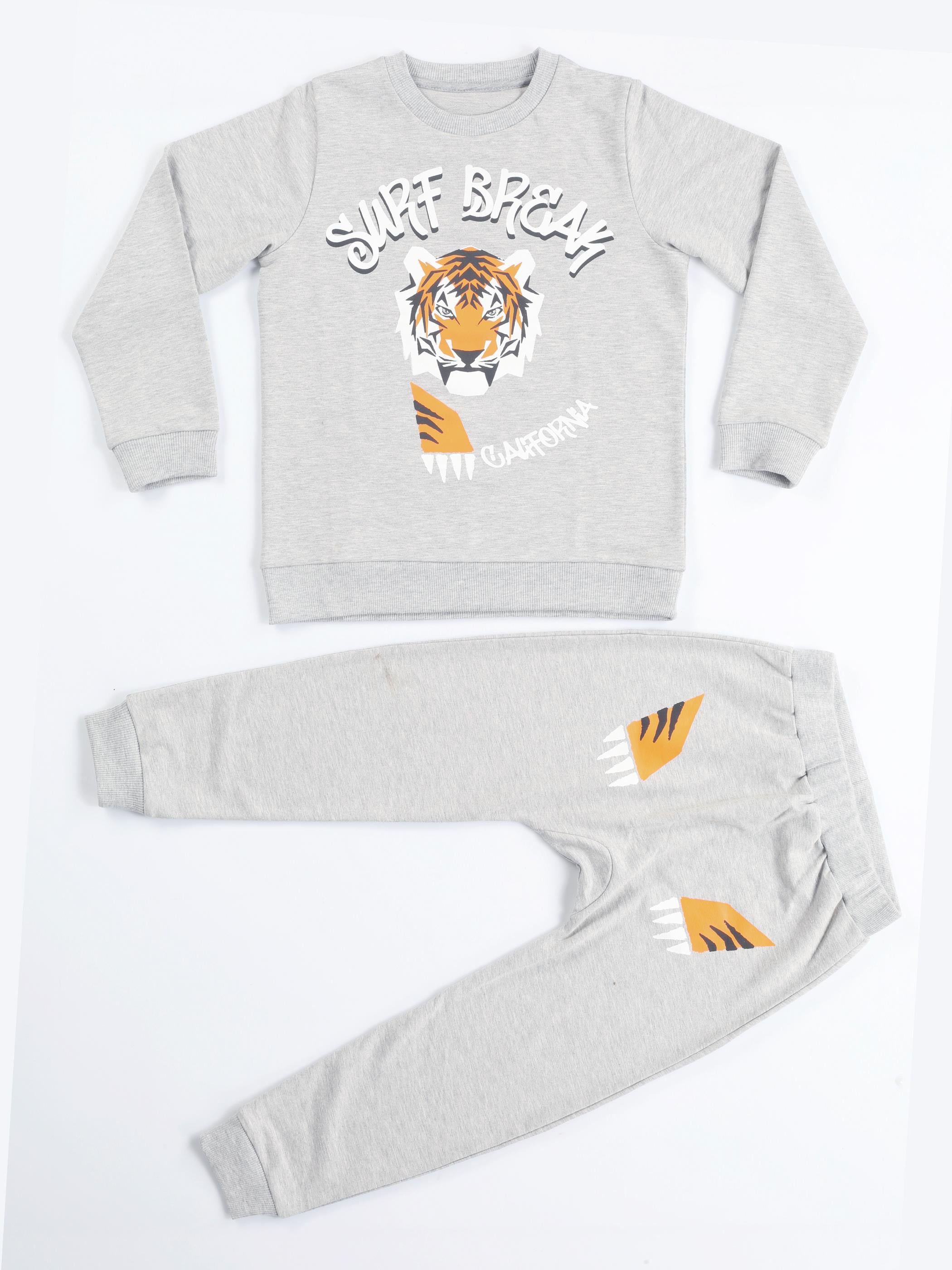 Tiger Gri Erkek Çocuk Eşofman Takım - Casabony Kids