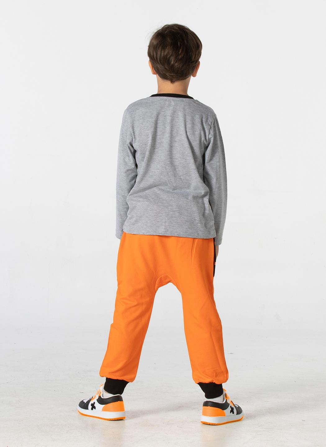 Tiger Paws Turuncu Pantolon+T-shirt Takım - Casabony Kids