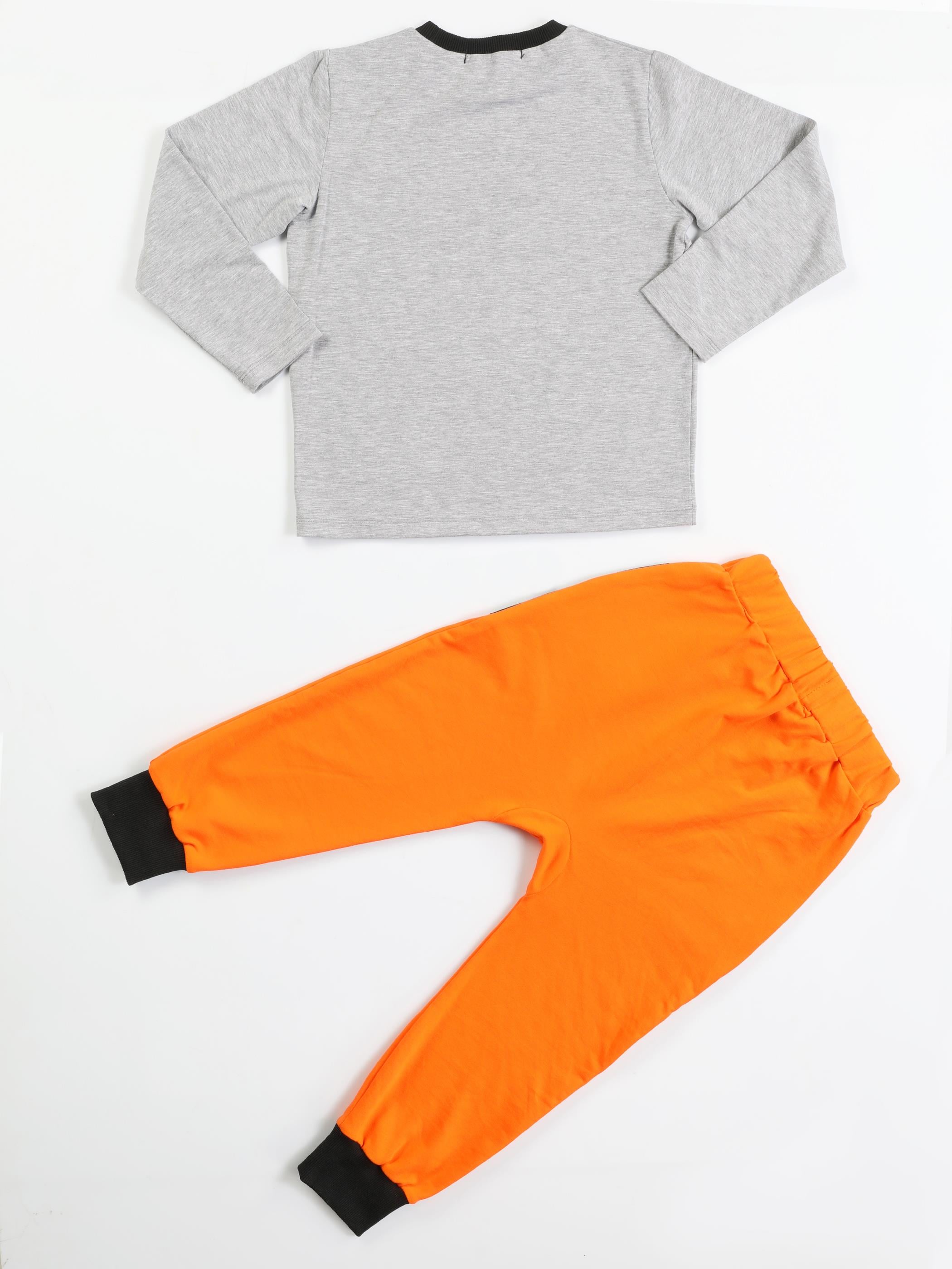 Tiger Paws Turuncu Pantolon+T-shirt Takım - Casabony Kids