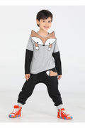 Tilki Baggy Erkek Çocuk Pantolon + T-shirt Takım - Casabony Kids