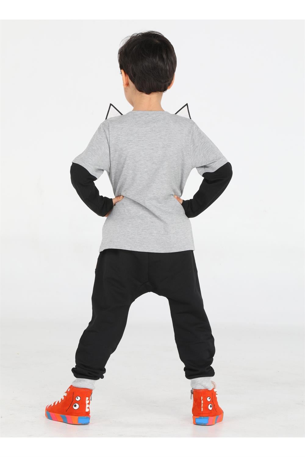 Tilki Baggy Erkek Çocuk Pantolon + T-shirt Takım - Casabony Kids
