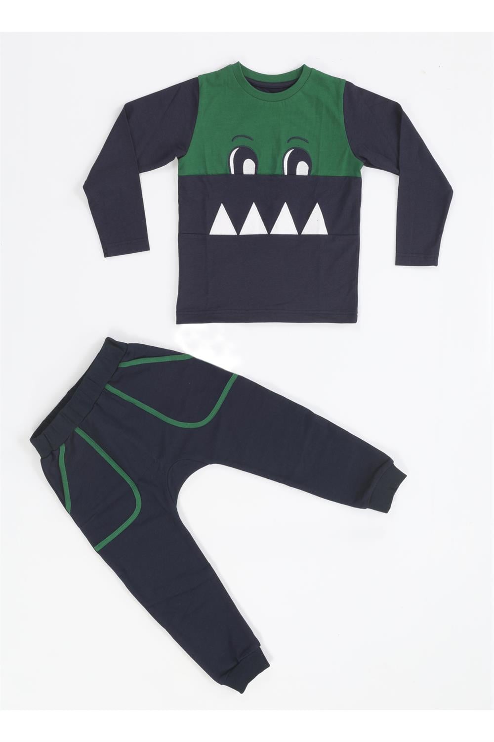 Timsah Cepli Baggy Pantolon + T-shirt Takım - Casabony Kids