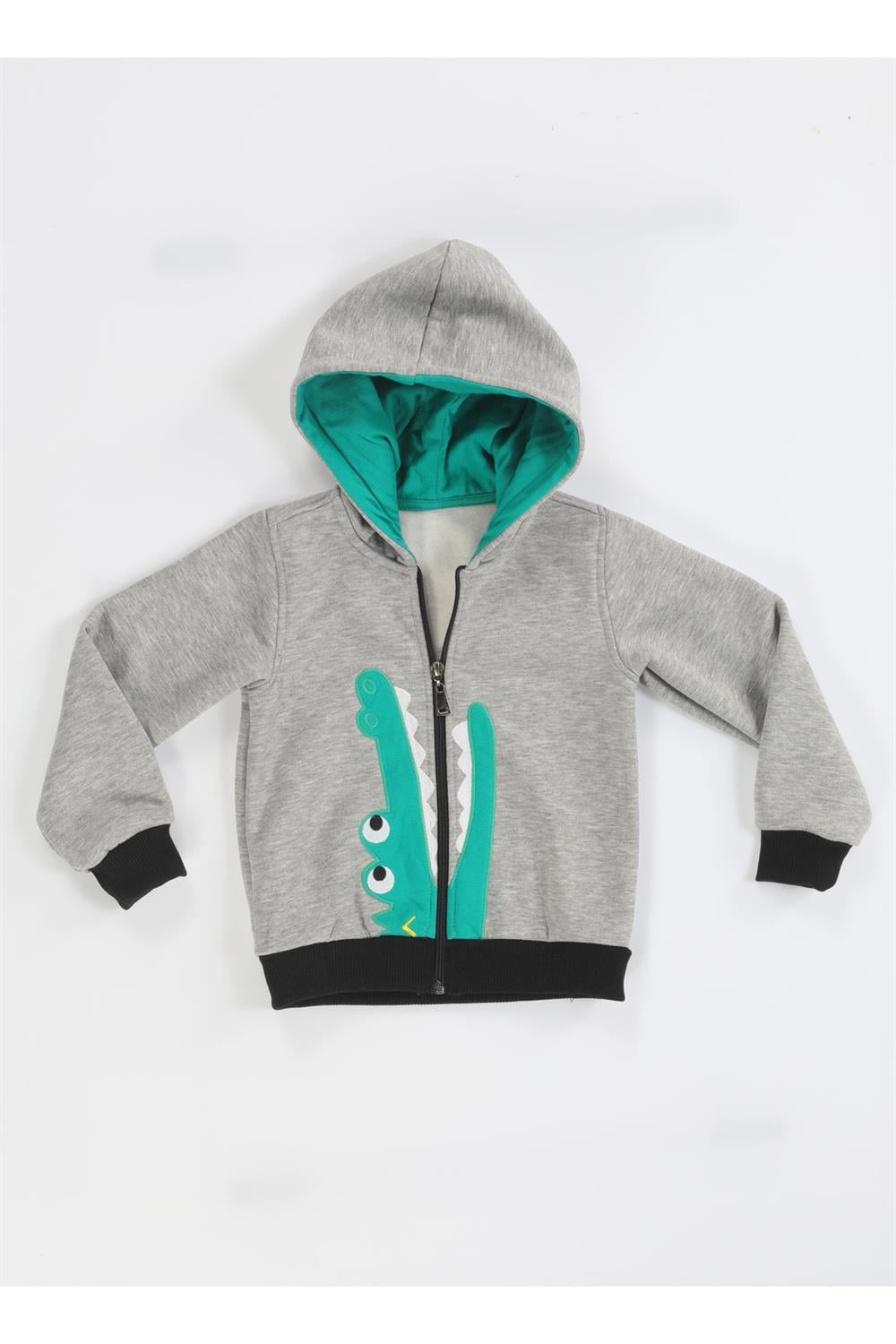 Timsah Fermuarlı Erkek Çocuk Sweat Mont - Casabony Kids