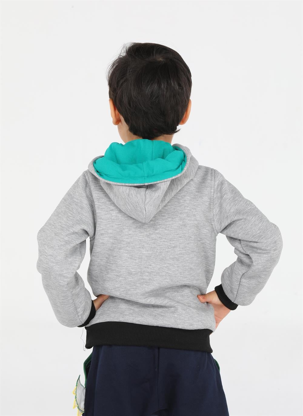 Timsah Fermuarlı Erkek Çocuk Sweat Mont - Casabony Kids