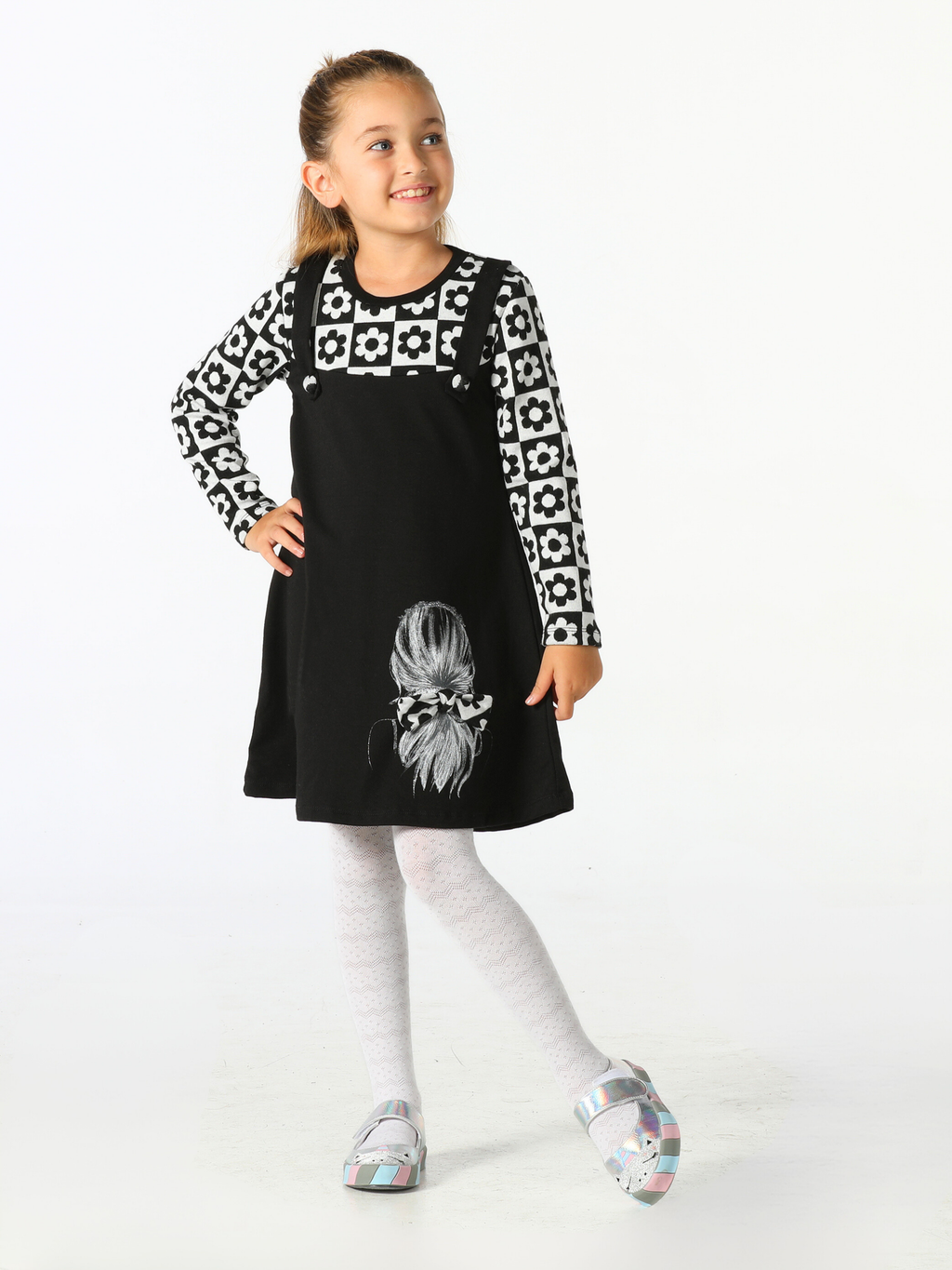 Tokalı Kız Çocuk Elbise - Casabony Kids