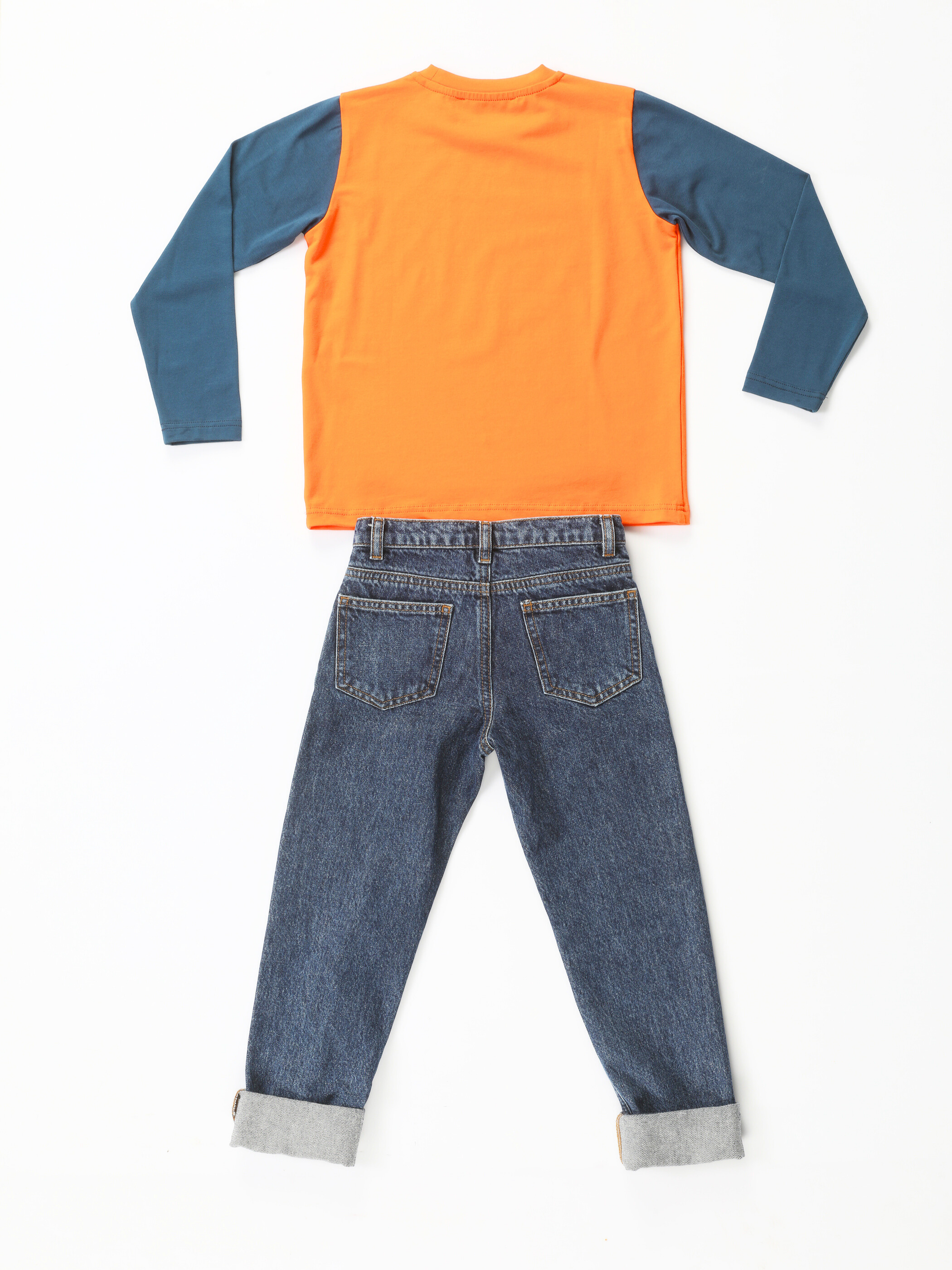 Trouble Maker Denim Pantolon +T-shirt Takım - Casabony Kids