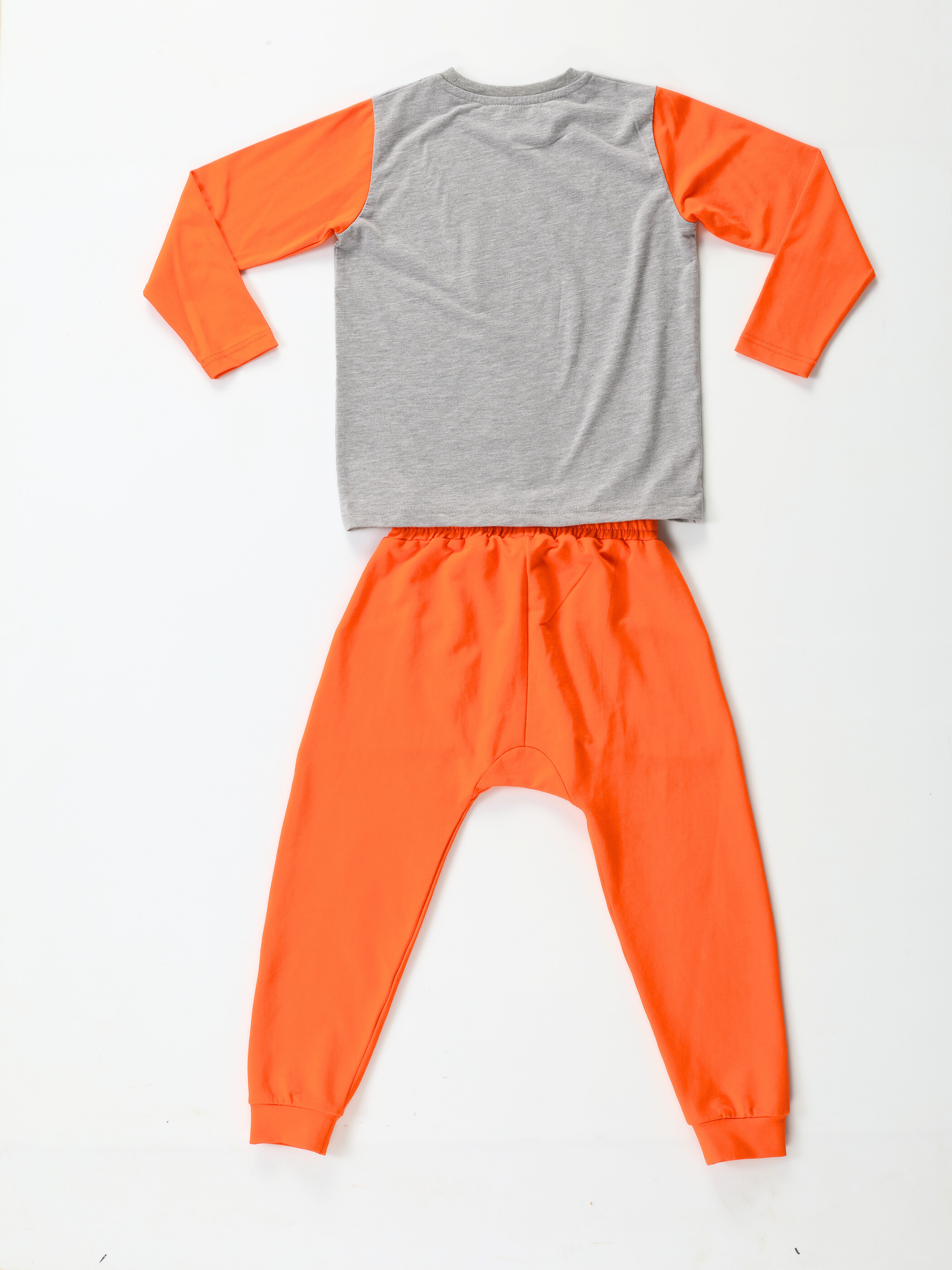 Turuncu Kaykay Baggy Pantolon Takım - Casabony Kids