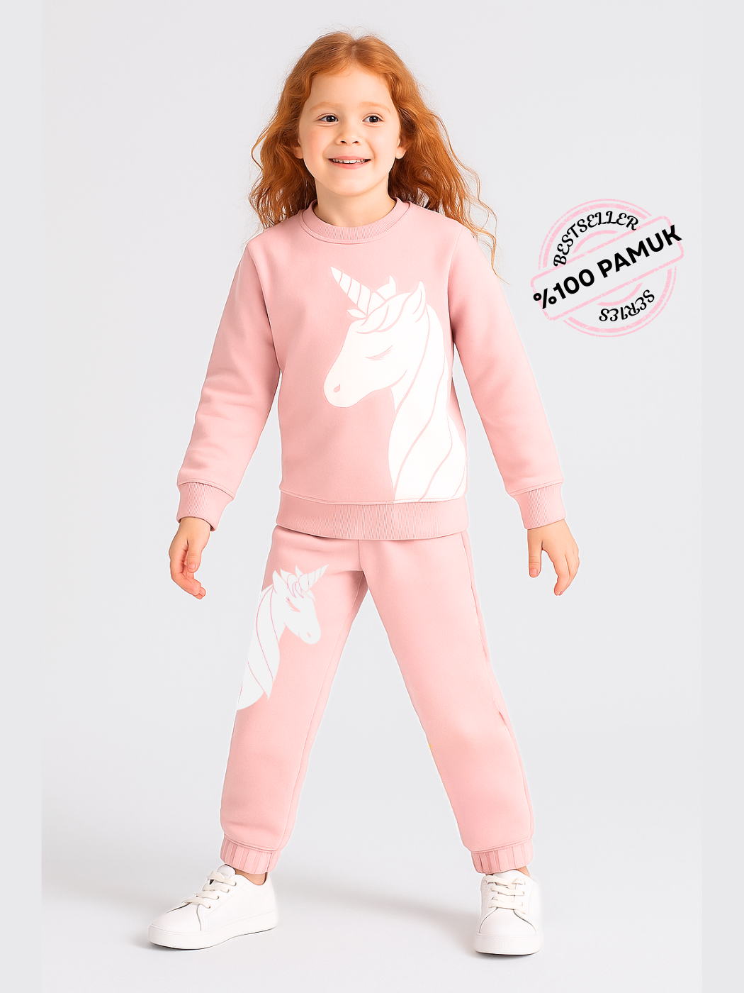 Unicorn 3d Kız Çocuk Eşofman Takım - Casabony Kids