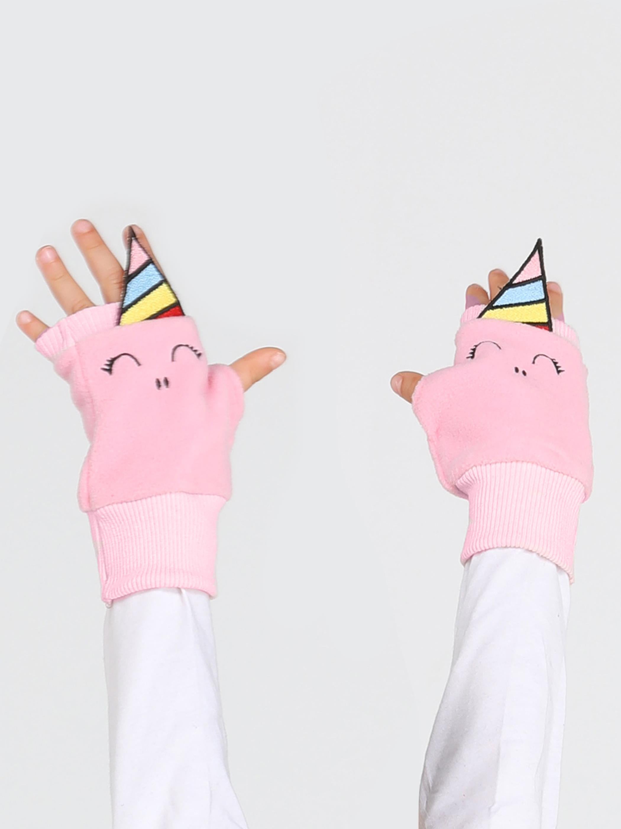 Unicorn 3d Kız Çocuk Polar Eldiven - Casabony Kids