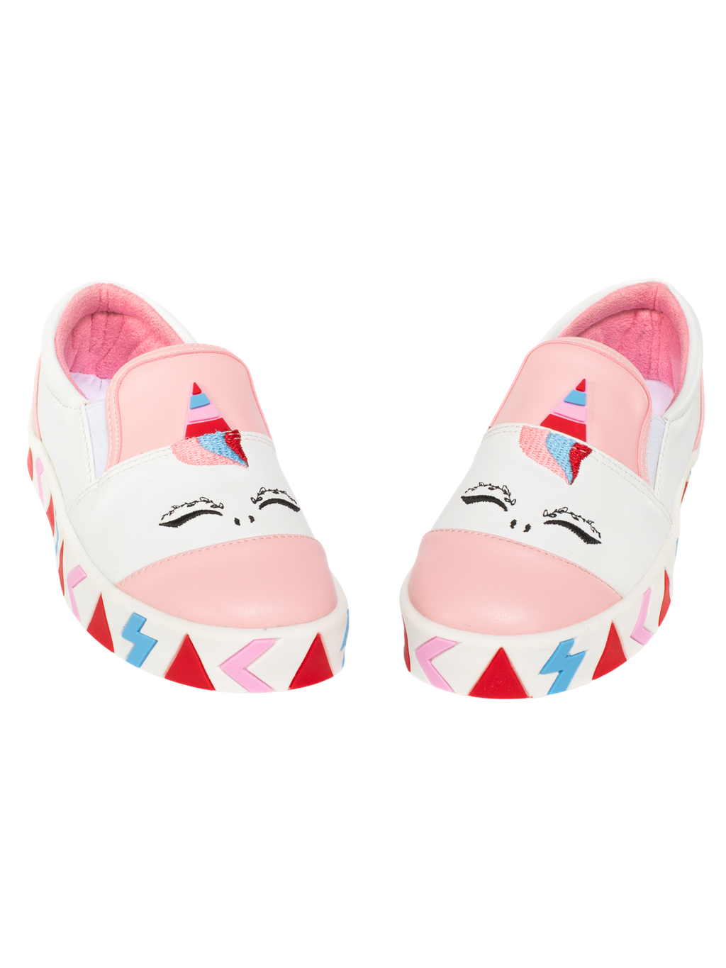 Unicorn Beyaz Lastikli Kız Sneakers - Casabony Kids