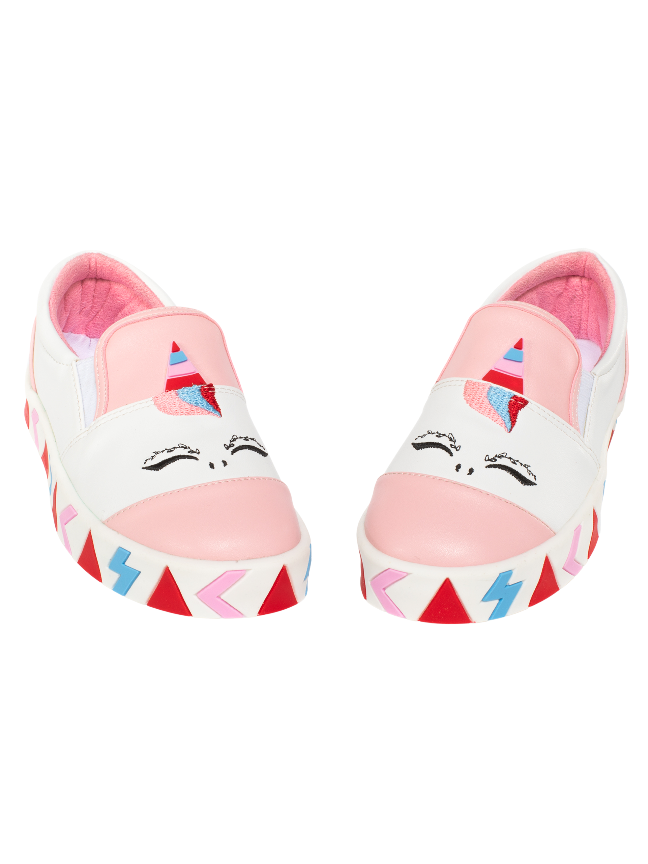 Unicorn Beyaz Lastikli Kız Sneakers - Casabony Kids
