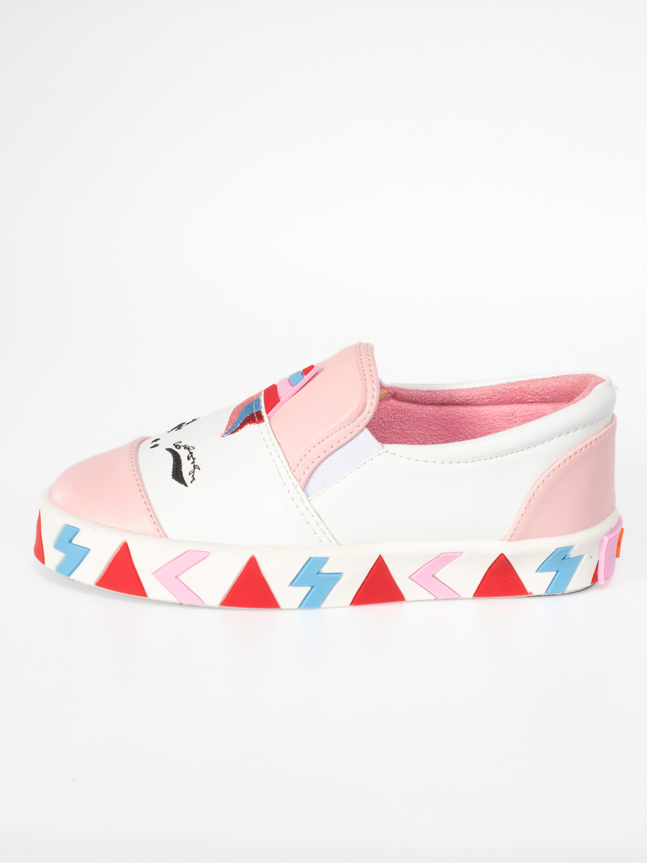 Unicorn Beyaz Lastikli Kız Sneakers - Casabony Kids