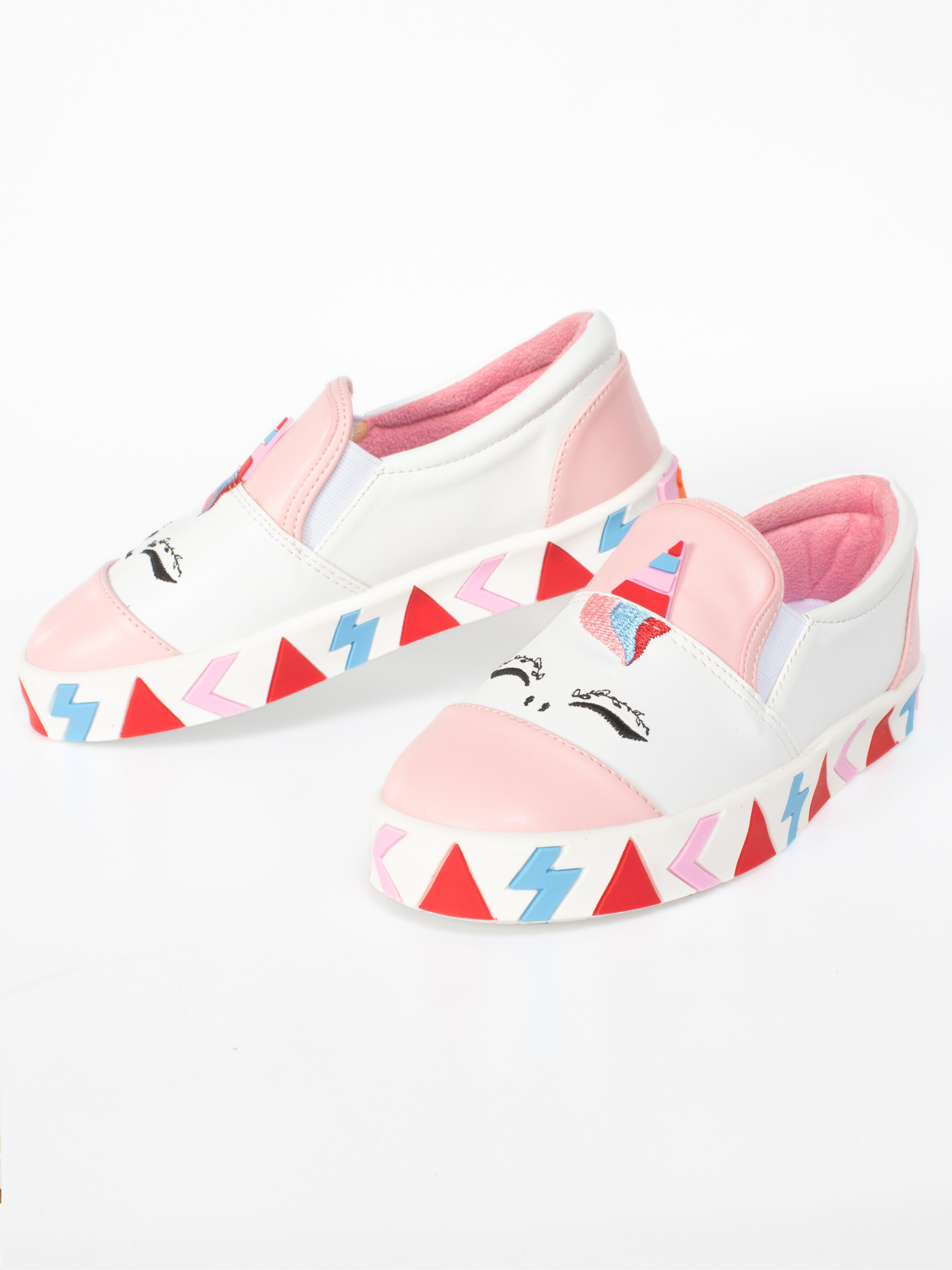Unicorn Beyaz Lastikli Kız Sneakers - Casabony Kids