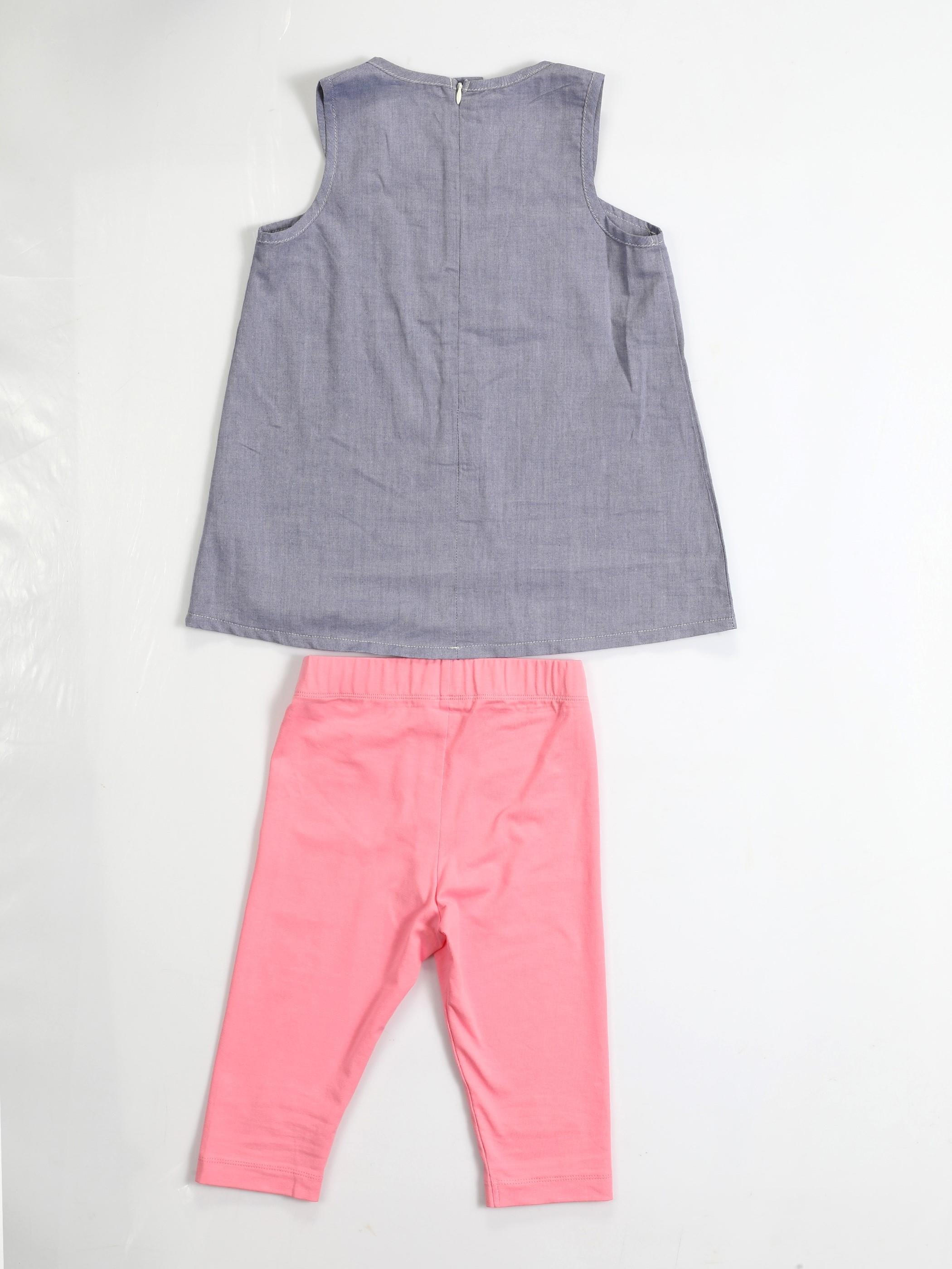 Unicorn Dokuma Tunik + Tayt Takım - Casabony Kids