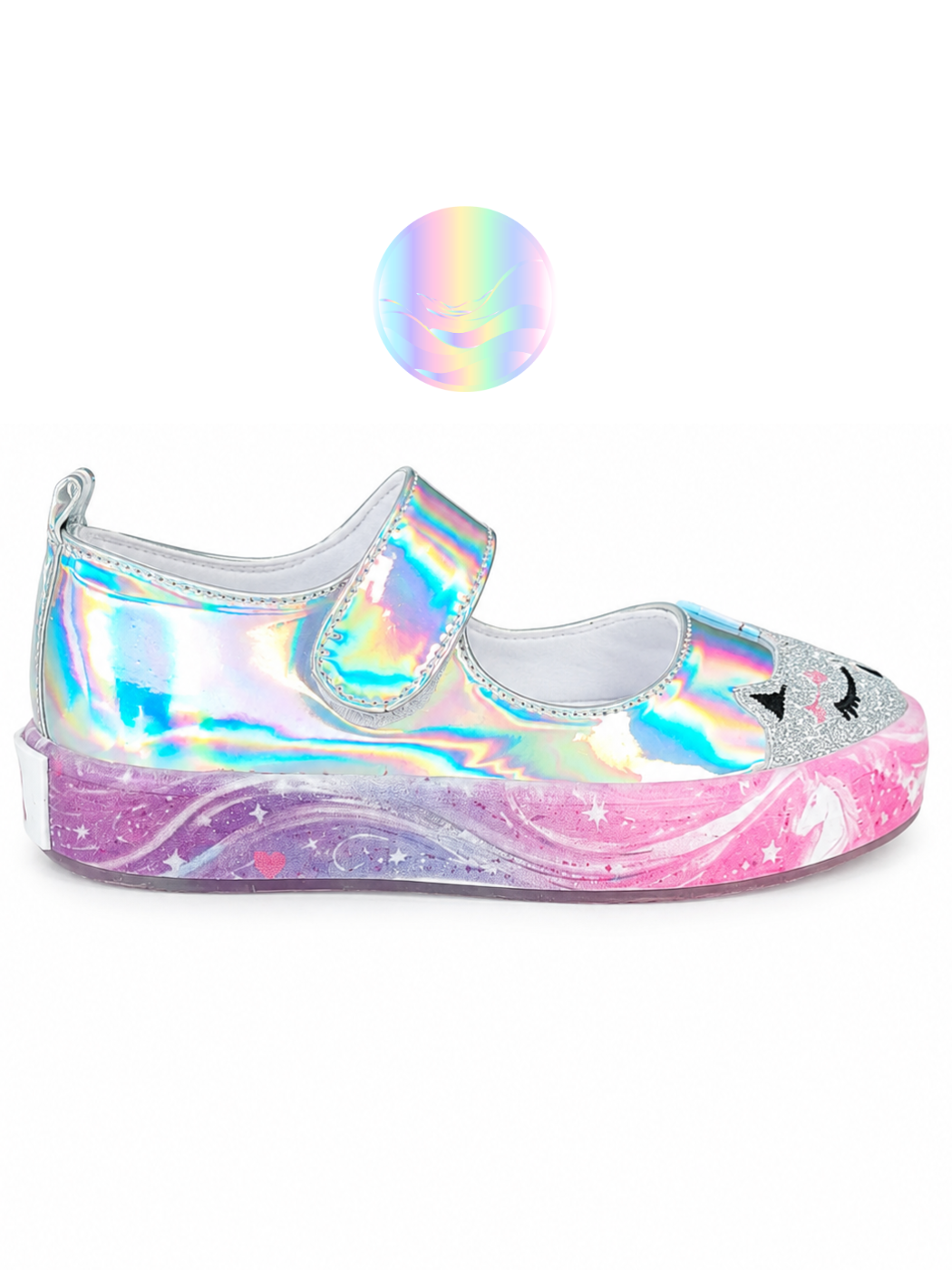 Unicorn Dream Hologram Kız Çocuk Babet Sneakers - Casabony Kids