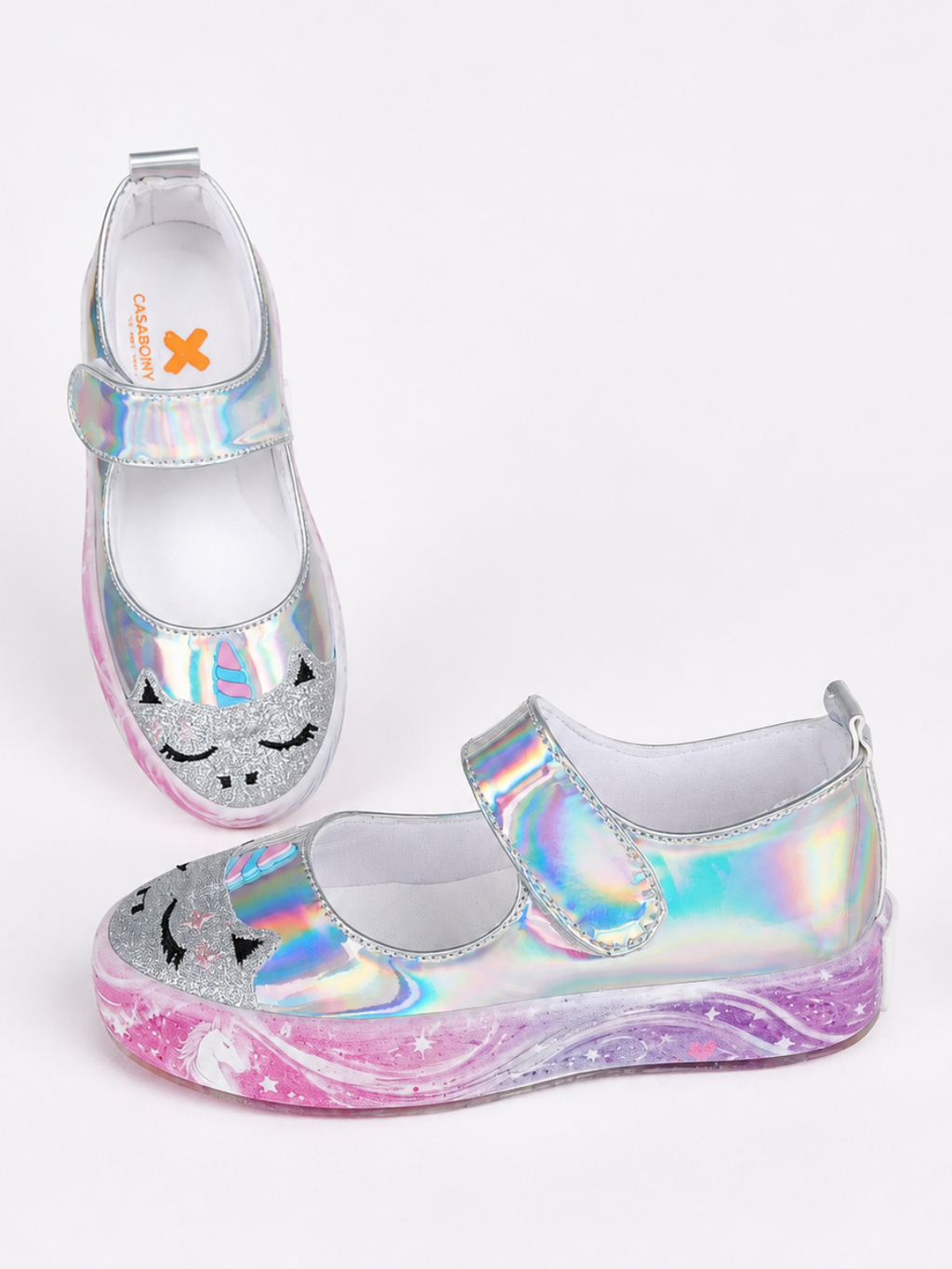 Unicorn Dream Hologram Kız Çocuk Babet Sneakers - Casabony Kids
