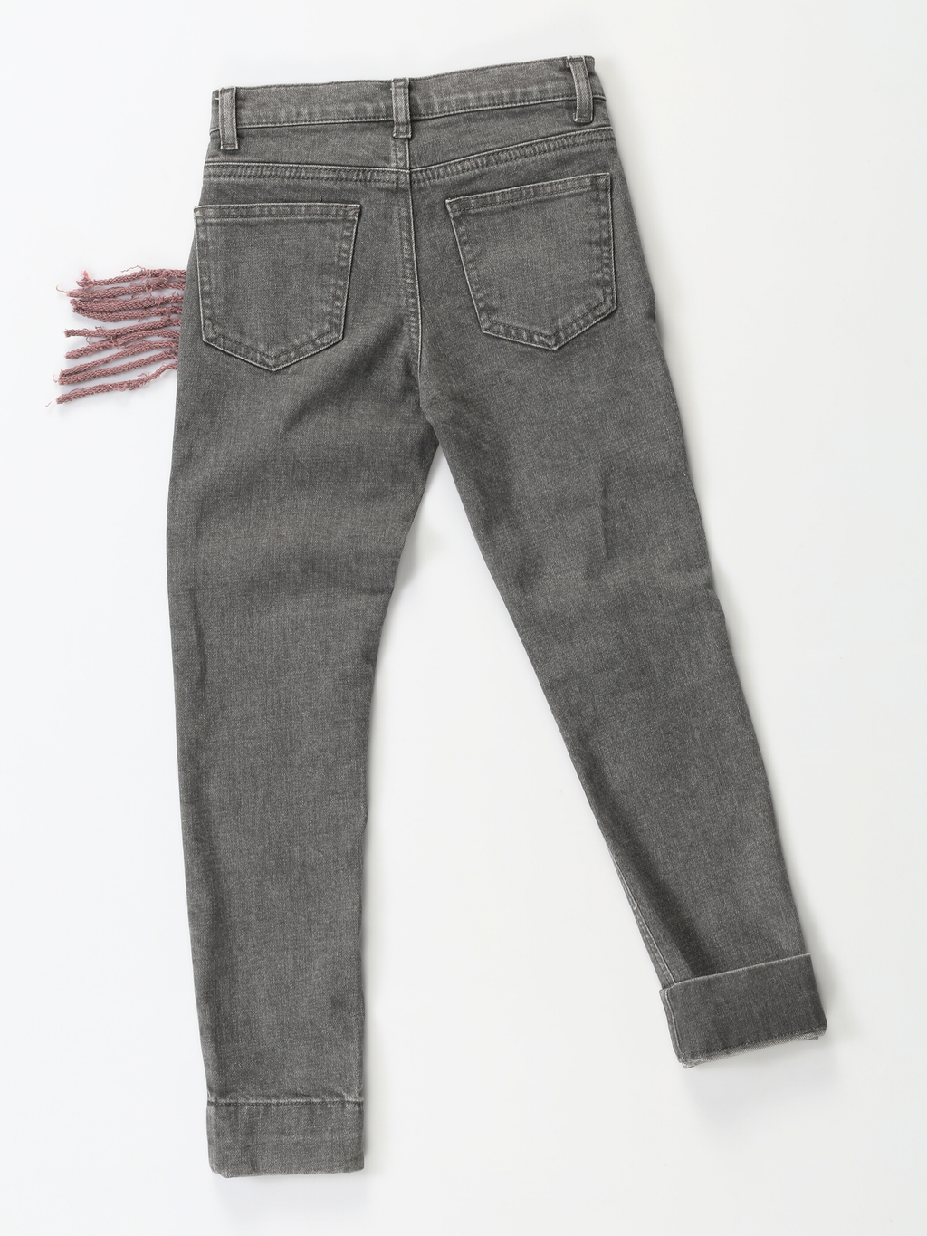 Unicorn Grey Washed Kız Jeans - Casabony Kids