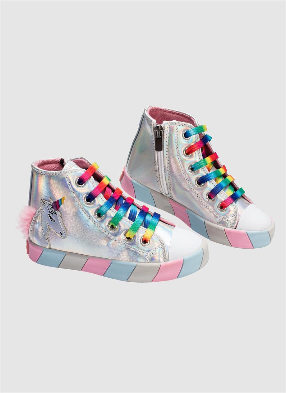 Unicorn Hologram Ortopedik Kız Sneakers - Casabony Kids