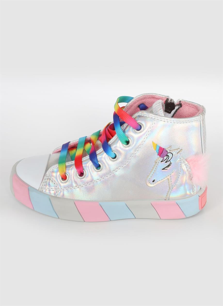 Unicorn Hologram Ortopedik Kız Sneakers - Casabony Kids