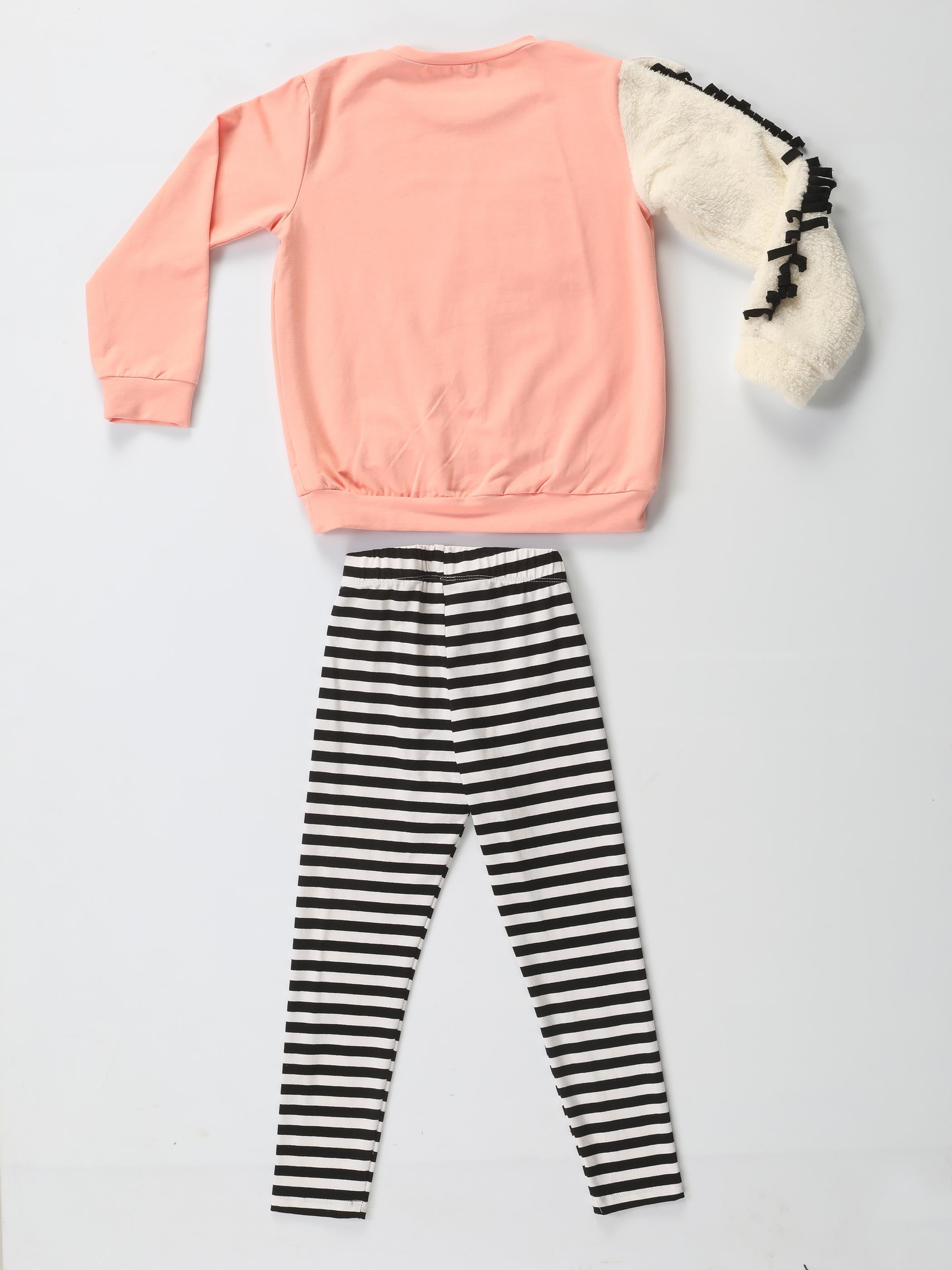 Unicorn Kollu Yumoş Sweat-Tayt Takım - Casabony Kids