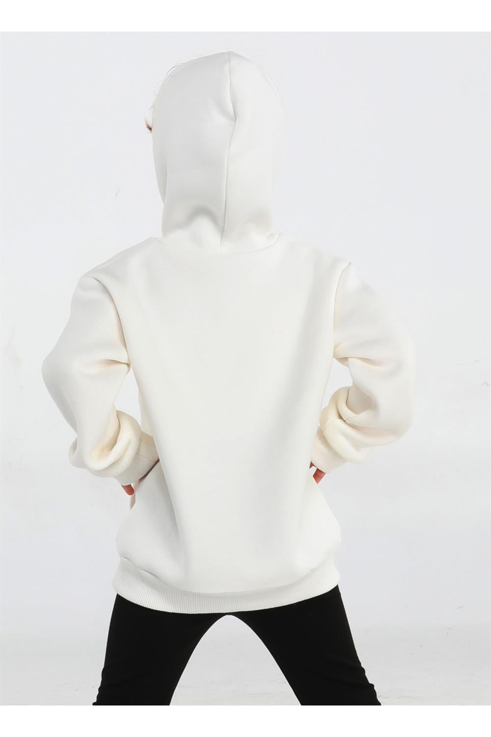 Unicorn Off-White Kız Sweatshirt - Casabony Kids