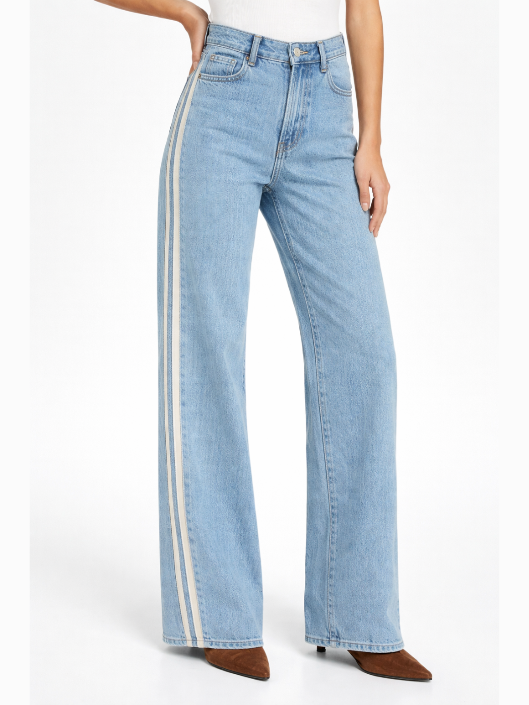 Wide Leg Yüksek Bel Geniş Paça Kadın Jeans - Casabony Kids