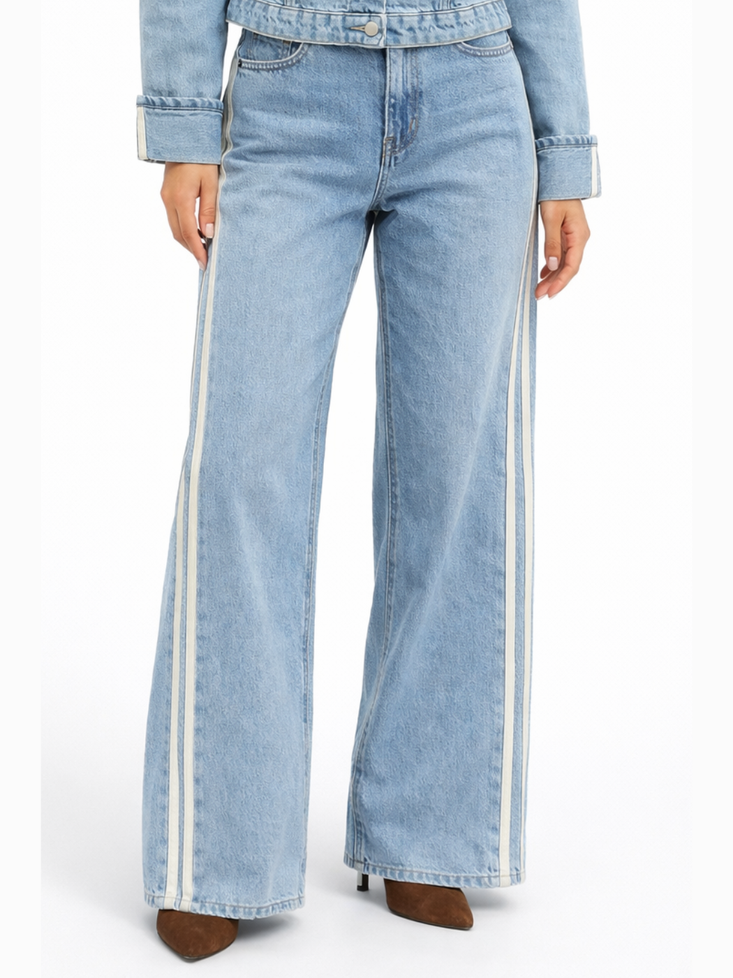 Wide Leg Yüksek Bel Geniş Paça Kadın Jeans - Casabony Kids