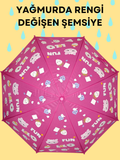 Yağmurda Rengi Değişen Fuşya Kız Çocuk Şemsiye - Casabony Kids