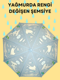 Yağmurda Rengi Değişen Mavi Erkek Çocuk Şemsiye - Casabony Kids
