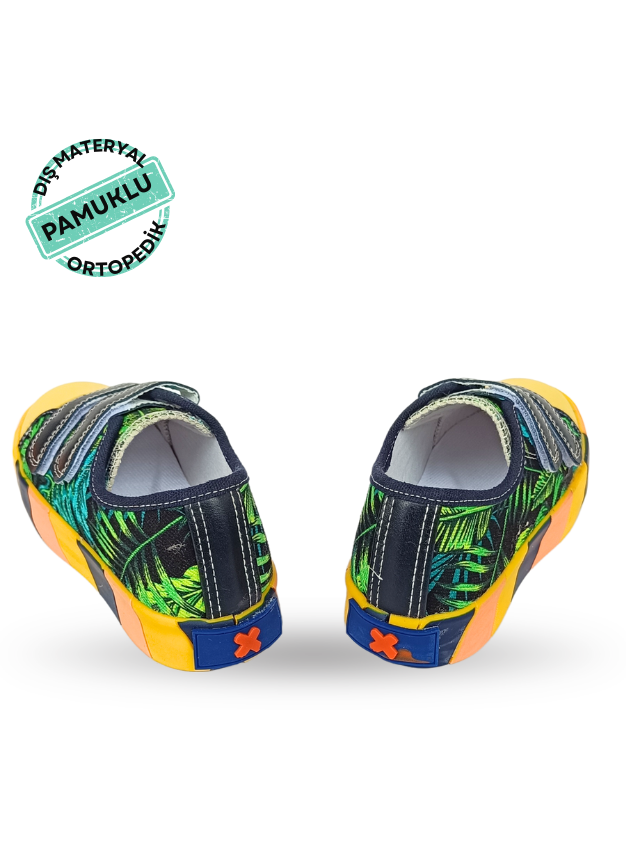 Yaprak Desenli Kanvas Yazlık Erkek Çocuk Sneakers - Casabony Kids