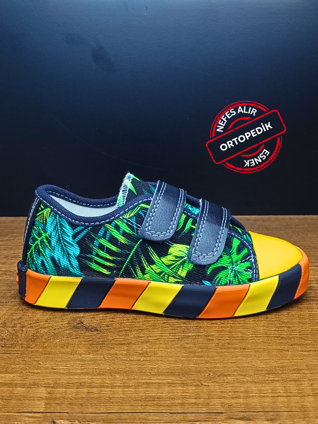 Yaprak Desenli Kanvas Yazlık Erkek Çocuk Sneakers - Casabony Kids