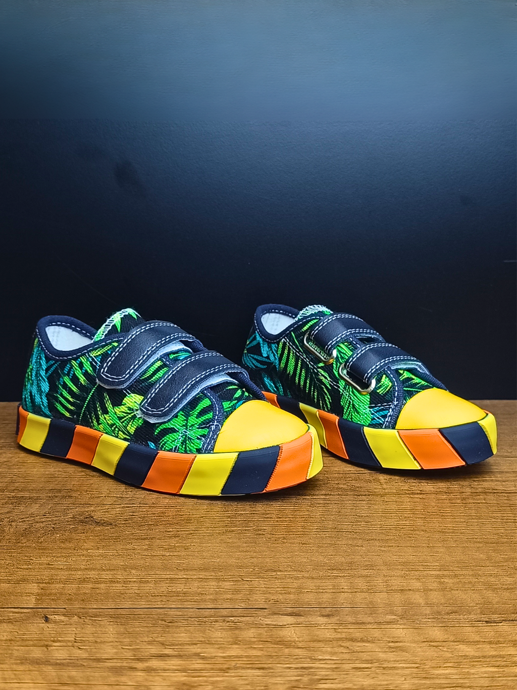 Yaprak Desenli Kanvas Yazlık Erkek Çocuk Sneakers - Casabony Kids