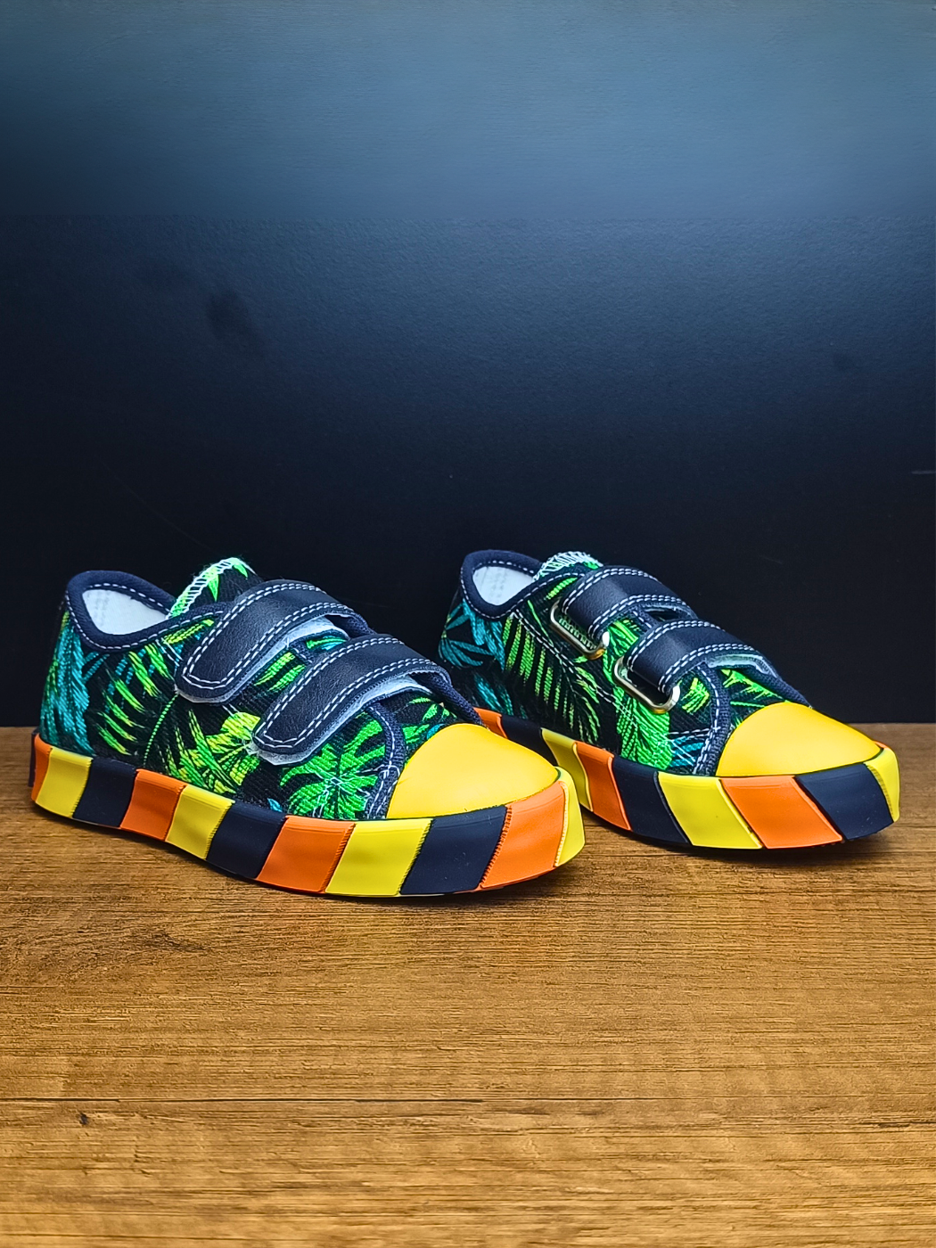 Yaprak Desenli Kanvas Yazlık Erkek Çocuk Sneakers - Casabony Kids