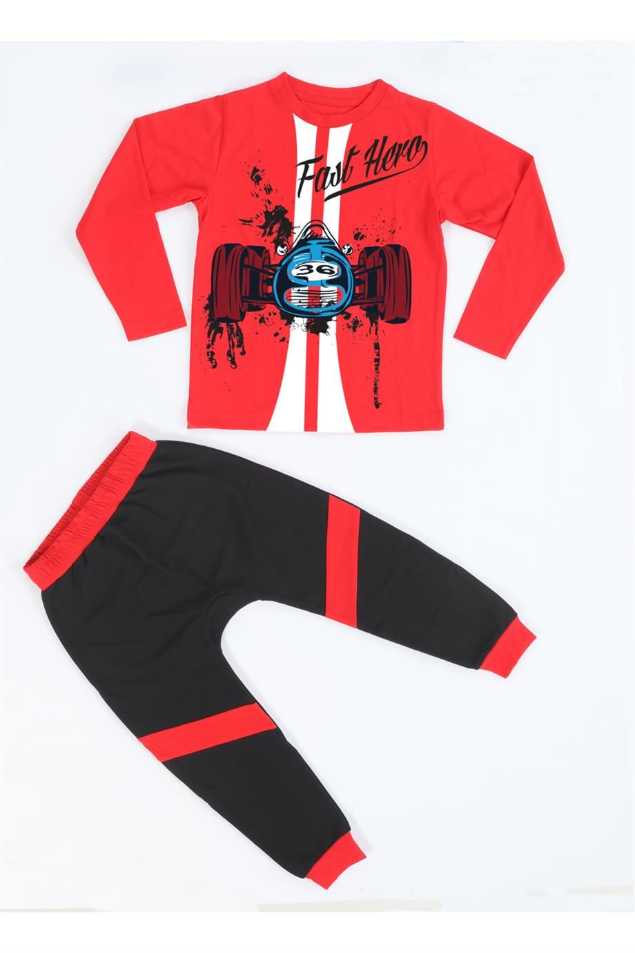 Yarışcı Baggy Kesim Pantolon +T-shirt Takım - Casabony Kids